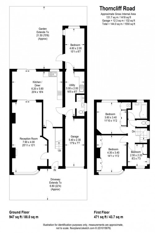 Floorplans For Thorncliffe Road, Southall