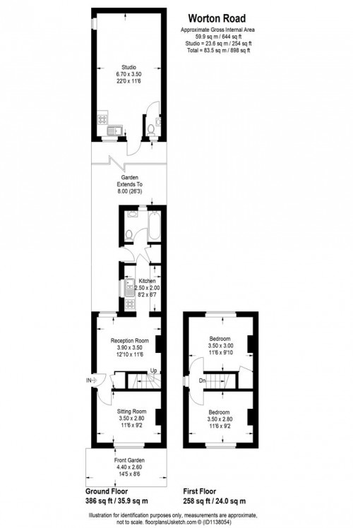Floorplans For Worton Road, Isleworth