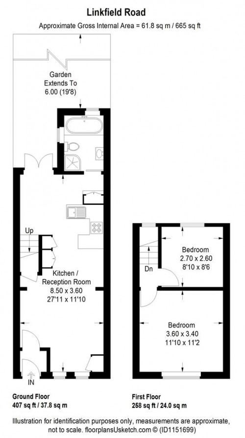 Floorplans For Linkfield Road, Isleworth