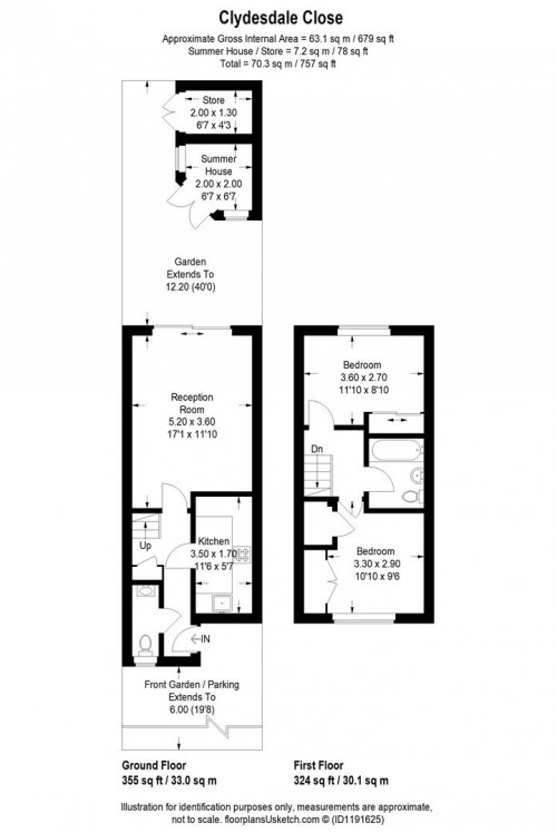 Floorplans For Clydesdale Close, Isleworth