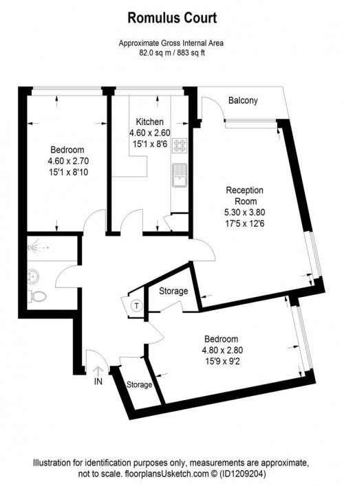 Floorplans For Justin Close, Brentford
