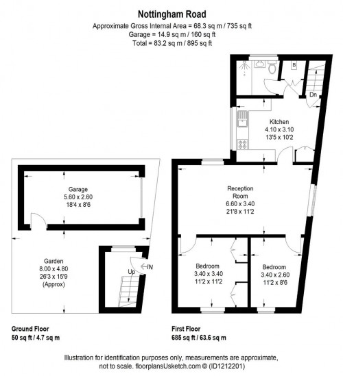 Floorplans For Nottingham Road, Isleworth