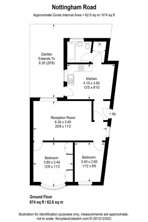 Floorplans For Nottingham Road, Isleworth