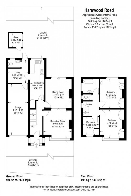Floorplans For Harewood Road, Isleworth