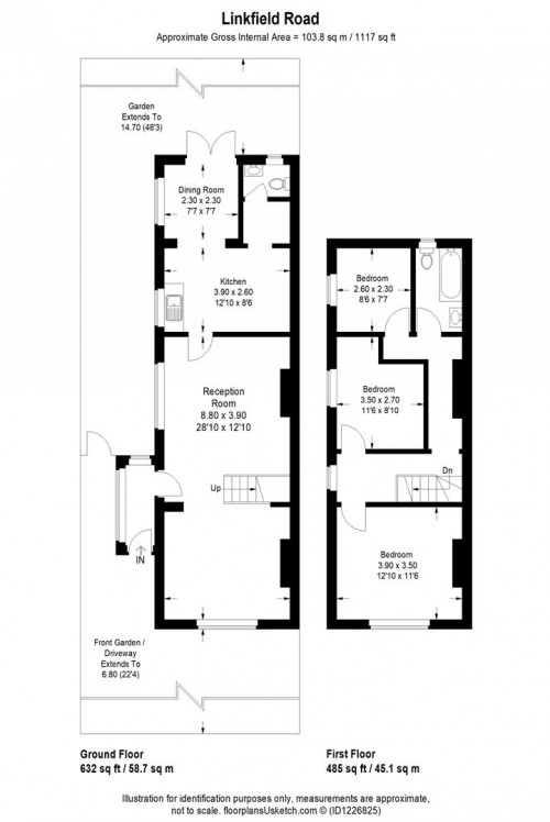 Floorplans For Linkfield Road, Isleworth