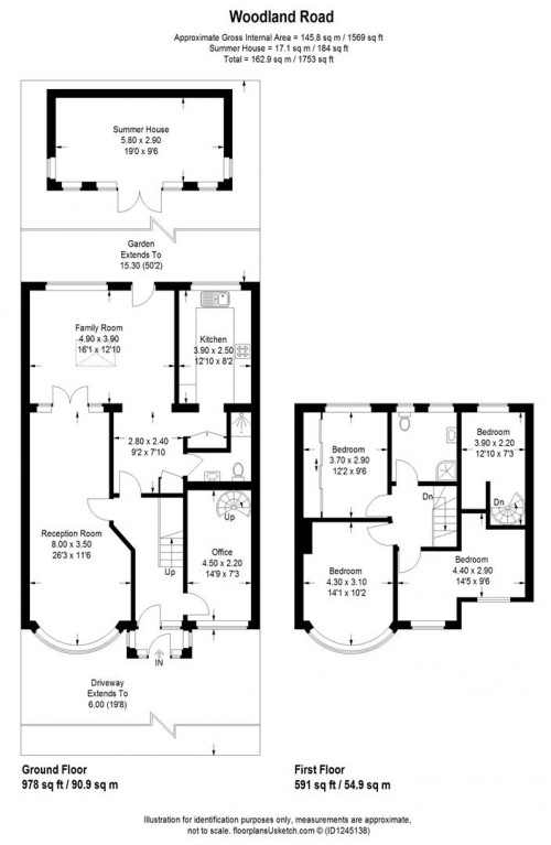Floorplans For Woodlands Road, Isleworth