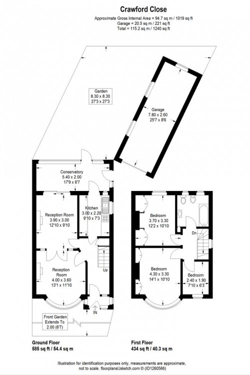 Floorplans For Crawford Close, Isleworth