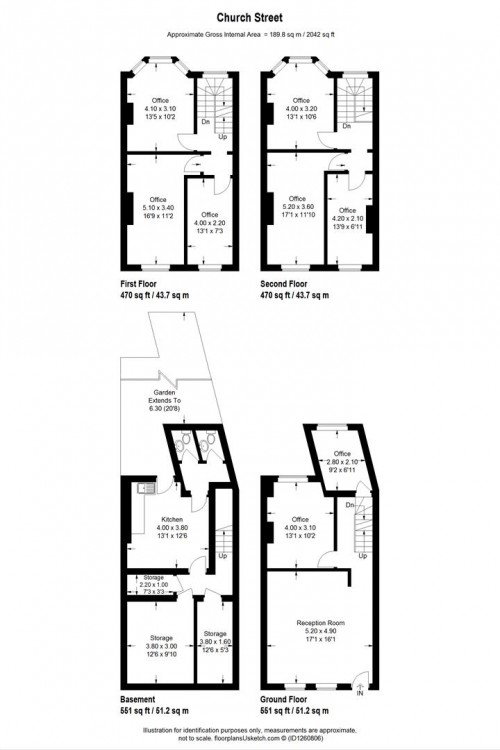 Floorplans For Church Street, Isleworth