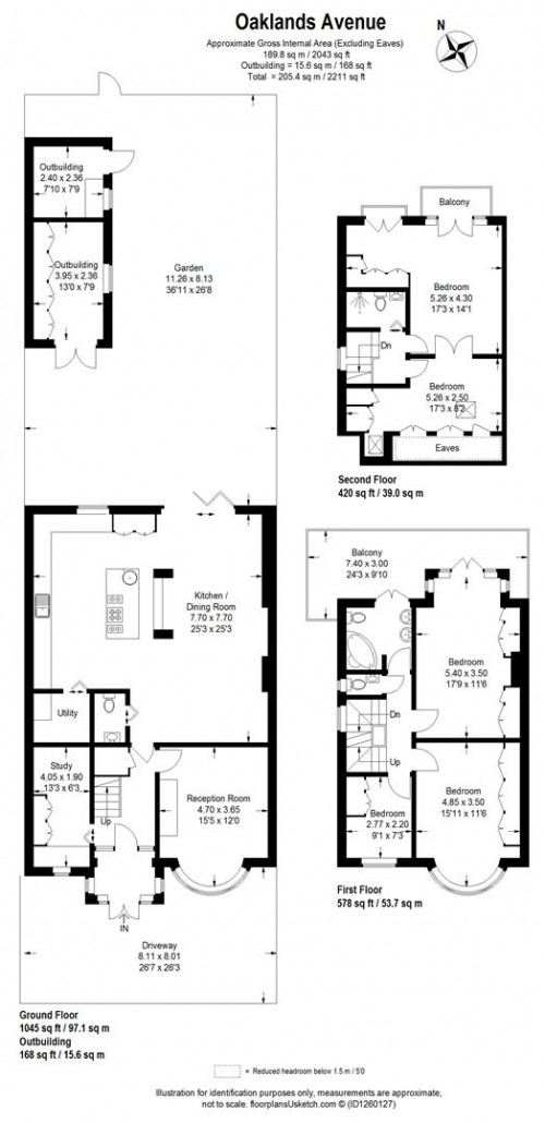 Floorplans For Oaklands Avenue, Isleworth