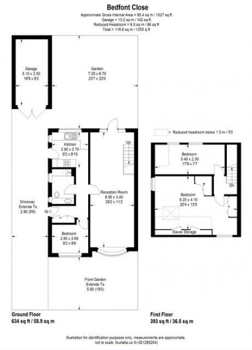 Floorplans For Bedfont Close, Feltham