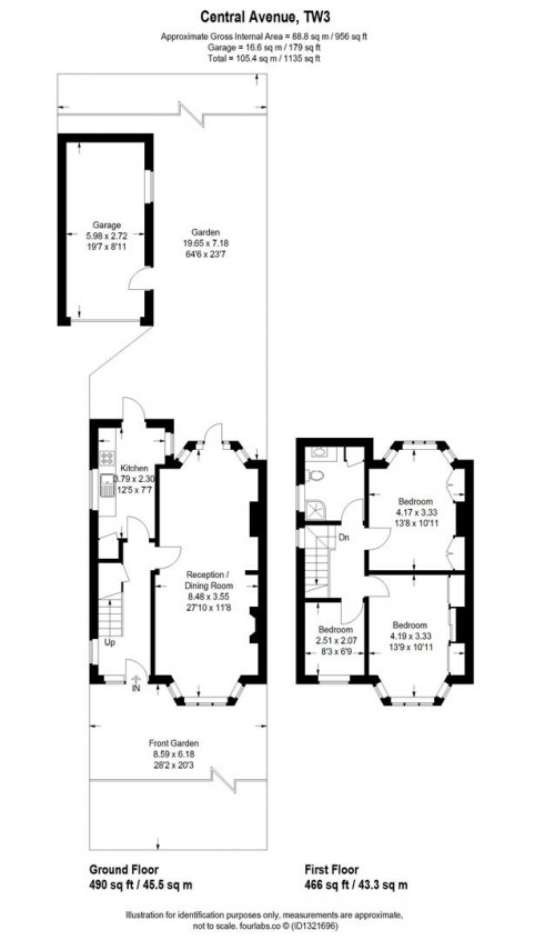 Floorplans For Central Avenue, Hounslow